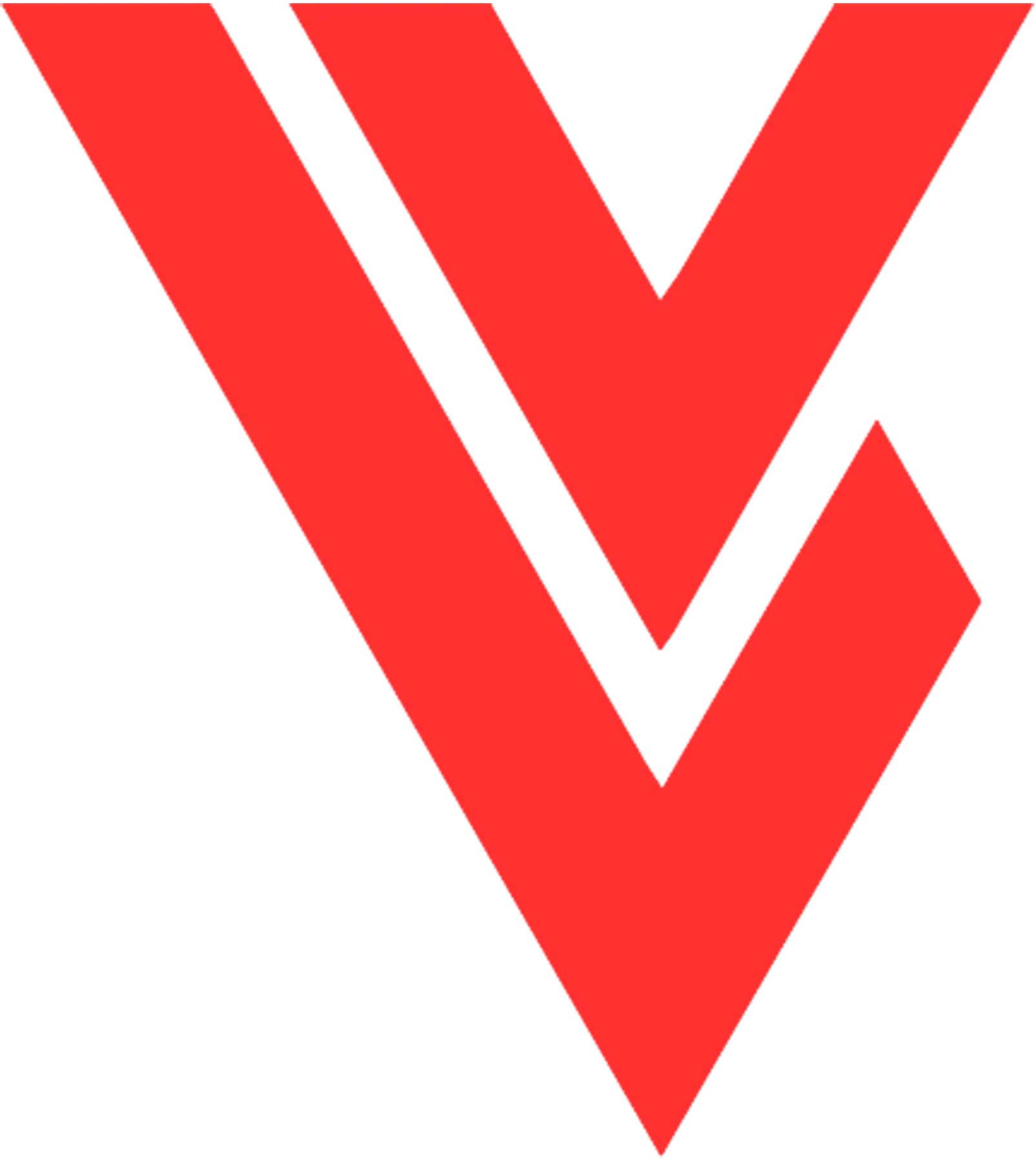 Vitality Fitness square logo with bold red V symbol representing energy, strength, and motion